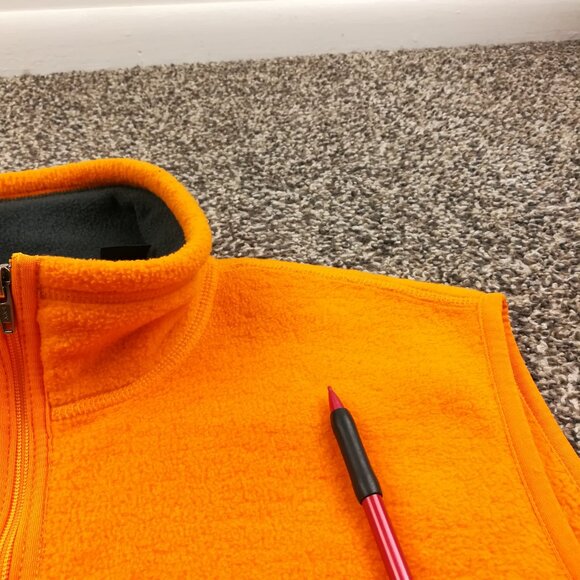 Vintage 1998 Patagonia Vest Synchilla Fleece Full Zip Orange Mens Large USA Made - Picture 7 of 11